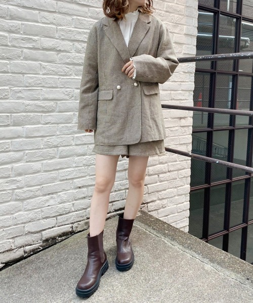 one after another NICE CLAUP（ワンアフターアナザーナイスクラップ）の「セットアップで着れる！ハイウエストショートパンツ（その他パンツ・レディース・ブラック/ベージュ/その他1/その他2・FREE）」の8枚目の写真