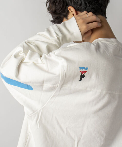 SMITH'S(スミス)の「【WEB限定】【SMITH'S AMERICAN/スミス アメリカン】 PAINTED ロングスリーブTシャツ(Tシャツ/カットソー・メンズ・ヘザーグレー/ナチュラル/ネイビー/オフホワイト・MEDIUM/LARGE)」の2枚目の写真