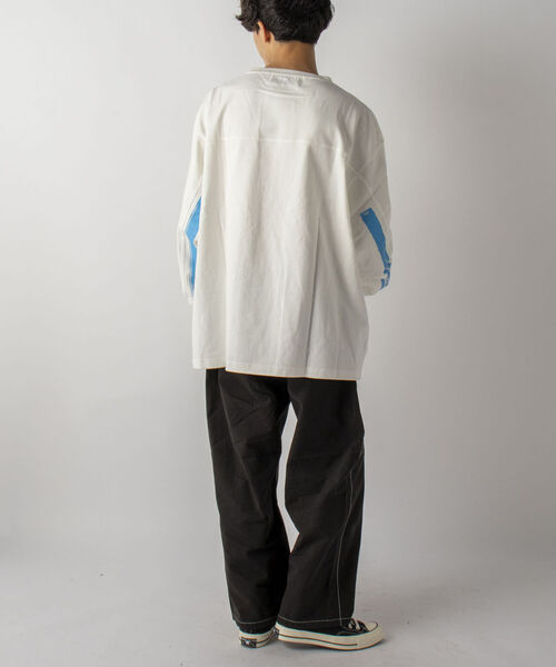SMITH'S(スミス)の「【WEB限定】【SMITH'S AMERICAN/スミス アメリカン】 PAINTED ロングスリーブTシャツ(Tシャツ/カットソー・メンズ・ヘザーグレー/ナチュラル/ネイビー/オフホワイト・MEDIUM/LARGE)」の8枚目の写真