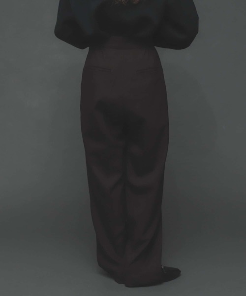 SENSE OF PLACE by URBAN RESEARCH(センスオブプレイスバイアーバンリサーチ)の「ハイウエストタックストレートパンツ(その他パンツ・レディース・アイボリー/ブラウン/ブラック・SMALL/MEDIUM/LARGE)」の7枚目の写真