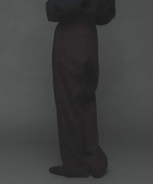 SENSE OF PLACE by URBAN RESEARCH(センスオブプレイスバイアーバンリサーチ)の「ハイウエストタックストレートパンツ(その他パンツ・レディース・アイボリー/ブラウン/ブラック・SMALL/MEDIUM/LARGE)」の8枚目の写真