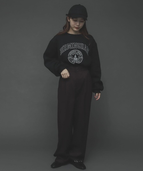 SENSE OF PLACE by URBAN RESEARCH(センスオブプレイスバイアーバンリサーチ)の「ハイウエストタックストレートパンツ(その他パンツ・レディース・アイボリー/ブラウン/ブラック・SMALL/MEDIUM/LARGE)」の11枚目の写真