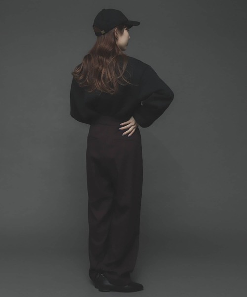 SENSE OF PLACE by URBAN RESEARCH(センスオブプレイスバイアーバンリサーチ)の「ハイウエストタックストレートパンツ(その他パンツ・レディース・アイボリー/ブラウン/ブラック・SMALL/MEDIUM/LARGE)」の12枚目の写真