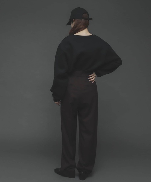 SENSE OF PLACE by URBAN RESEARCH(センスオブプレイスバイアーバンリサーチ)の「ハイウエストタックストレートパンツ(その他パンツ・レディース・アイボリー/ブラウン/ブラック・SMALL/MEDIUM/LARGE)」の13枚目の写真