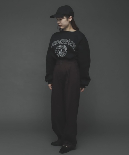 SENSE OF PLACE by URBAN RESEARCH(センスオブプレイスバイアーバンリサーチ)の「ハイウエストタックストレートパンツ(その他パンツ・レディース・アイボリー/ブラウン/ブラック・SMALL/MEDIUM/LARGE)」の14枚目の写真