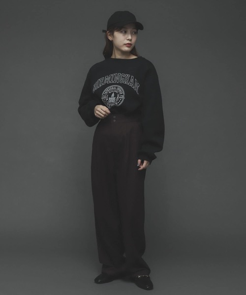 SENSE OF PLACE by URBAN RESEARCH(センスオブプレイスバイアーバンリサーチ)の「ハイウエストタックストレートパンツ(その他パンツ・レディース・アイボリー/ブラウン/ブラック・SMALL/MEDIUM/LARGE)」の16枚目の写真