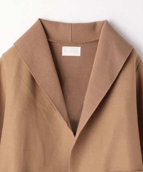 NICOLE white（ニコルホワイト）の「ニットダブルフェイス・ボタンレスコート（その他アウター・レディース・アイボリー/ブラック/モカ・FREE）」の11枚目の写真