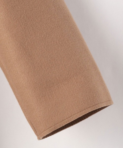 NICOLE white（ニコルホワイト）の「ニットダブルフェイス・ボタンレスコート（その他アウター・レディース・アイボリー/ブラック/モカ・FREE）」の12枚目の写真