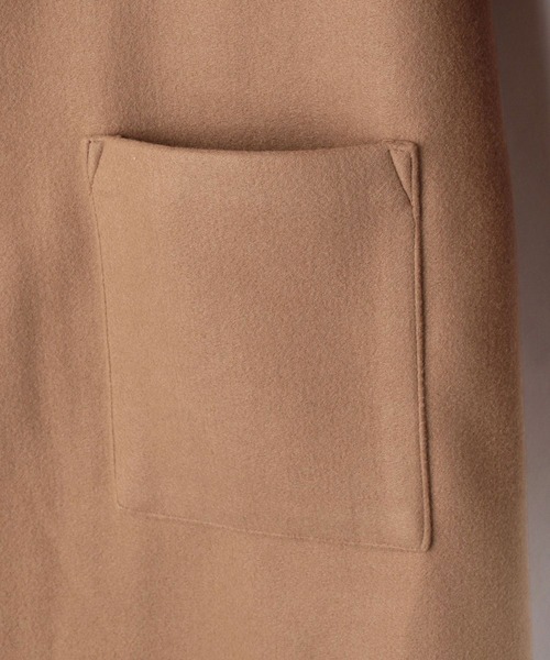 NICOLE white（ニコルホワイト）の「ニットダブルフェイス・ボタンレスコート（その他アウター・レディース・アイボリー/ブラック/モカ・FREE）」の13枚目の写真