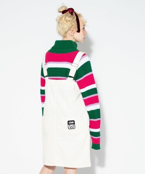 Candy Stripper(キャンディストリッパー)の「CND CORDUROY ワンピース(ジャンパースカート・レディース・ブラック/パープル/アイボリー・2)」の6枚目の写真
