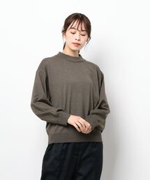 Samansa Mos2 blue | スウェットニットプルオーバー(ニット/セーター)