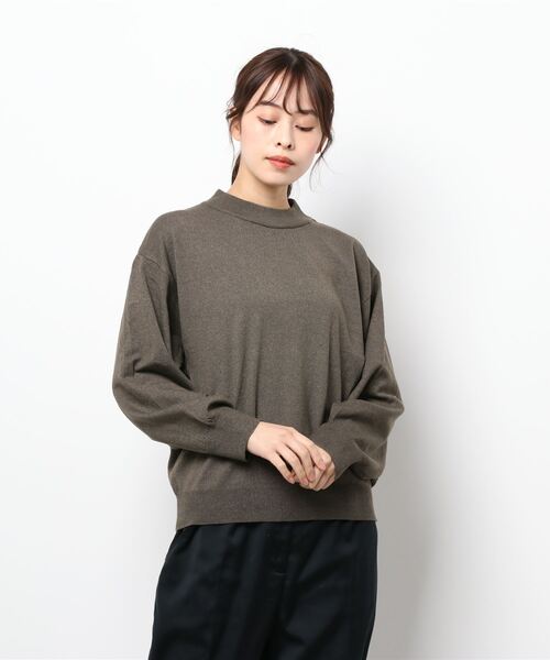 Samansa Mos2 blue（サマンサモスモスブルー）の「スウェットニットプルオーバー（ニット/セーター・レディース・ライトベージュ/ブルー/オフホワイト/ピンク/ダークブラウン・ﾌﾘ-）」の3枚目の写真