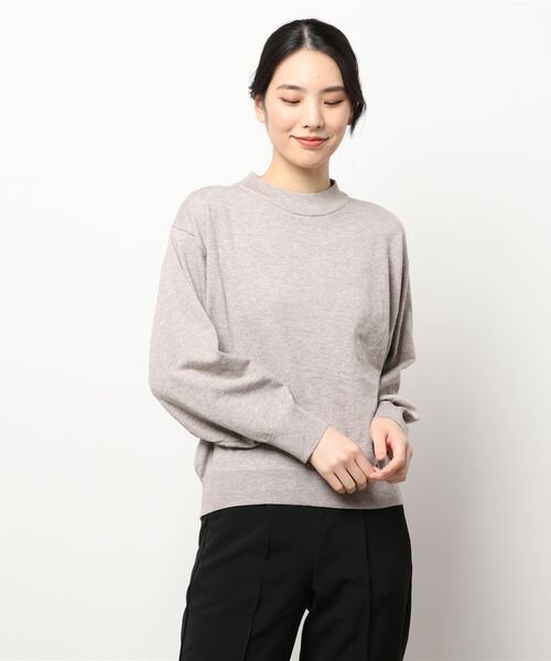 Samansa Mos2 blue（サマンサモスモスブルー）の「スウェットニットプルオーバー（ニット/セーター・レディース・ライトベージュ/ブルー/オフホワイト/ピンク/ダークブラウン・ﾌﾘ-）」の4枚目の写真