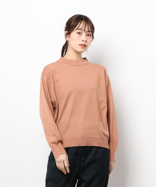 Samansa Mos2 blue（サマンサモスモスブルー）の「スウェットニットプルオーバー（ニット/セーター・レディース・ライトベージュ/ブルー/オフホワイト/ピンク/ダークブラウン・ﾌﾘ-）」の8枚目の写真