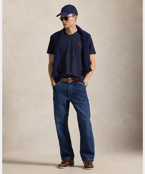 POLO RALPH LAUREN(ポロ ラルフ ローレン)の「クラシック フィット ジャージー Vネック Tシャツ(Tシャツ/カットソー・メンズ・ネイビー系1・XS/S/XXL/M/L/XL)」の3枚目の写真