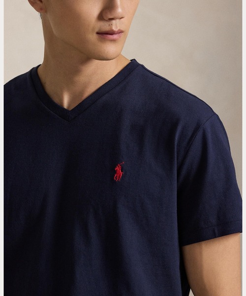 POLO RALPH LAUREN(ポロ ラルフ ローレン)の「クラシック フィット ジャージー Vネック Tシャツ(Tシャツ/カットソー・メンズ・ネイビー系1・XS/S/XXL/M/L/XL)」の5枚目の写真