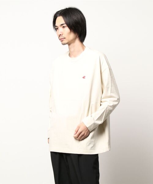 Le Pigeon Voyageur(ル ピジョン ヴォワイヤジュール)の「<Le Pigeon Voyageur>バックプリントロングTシャツ(Tシャツ/カットソー・メンズ・カーキ/ネイビー/アイボリー/ブラック・L/M/S)」の14枚目の写真
