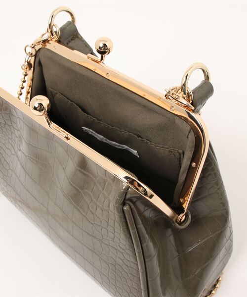 RETRO GIRL（レトロガール）の「ガマグチ2WAYハンドBAG（ハンドバッグ・レディース・ブラック/グレー系その他/グリーン系その他・FREE）」の9枚目の写真
