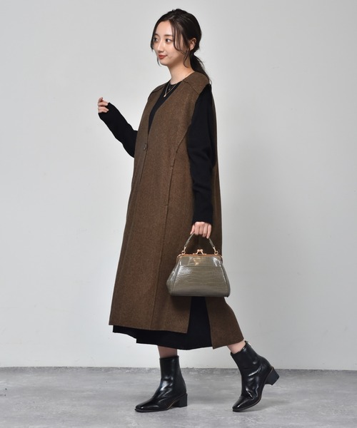 RETRO GIRL（レトロガール）の「ガマグチ2WAYハンドBAG（ハンドバッグ・レディース・ブラック/グレー系その他/グリーン系その他・FREE）」の7枚目の写真