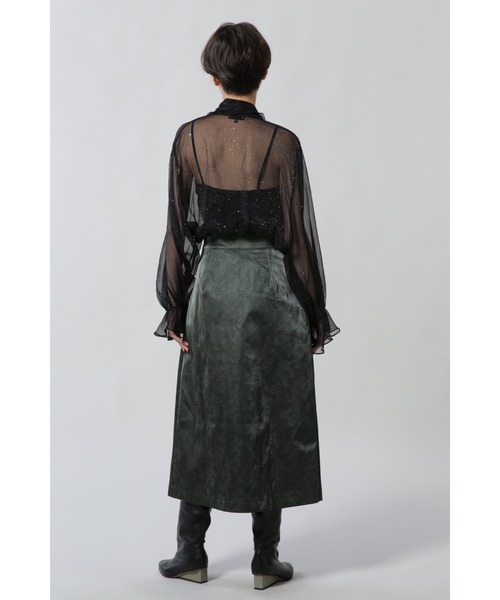 GHOSPELL(ゴスペル)の「(GHOSPELL)Slate Lagoon Midi Skirt(スカート・レディース・グリーン・SMALL)」の5枚目の写真