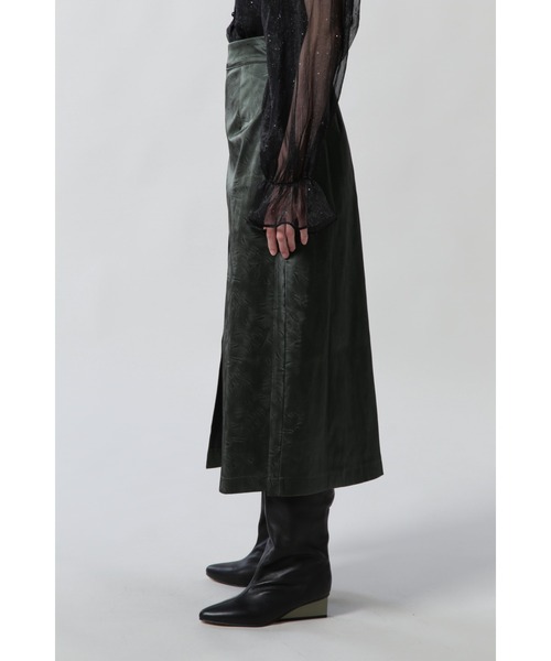 GHOSPELL(ゴスペル)の「(GHOSPELL)Slate Lagoon Midi Skirt(スカート・レディース・グリーン・SMALL)」の7枚目の写真