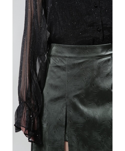 GHOSPELL(ゴスペル)の「(GHOSPELL)Slate Lagoon Midi Skirt(スカート・レディース・グリーン・SMALL)」の9枚目の写真