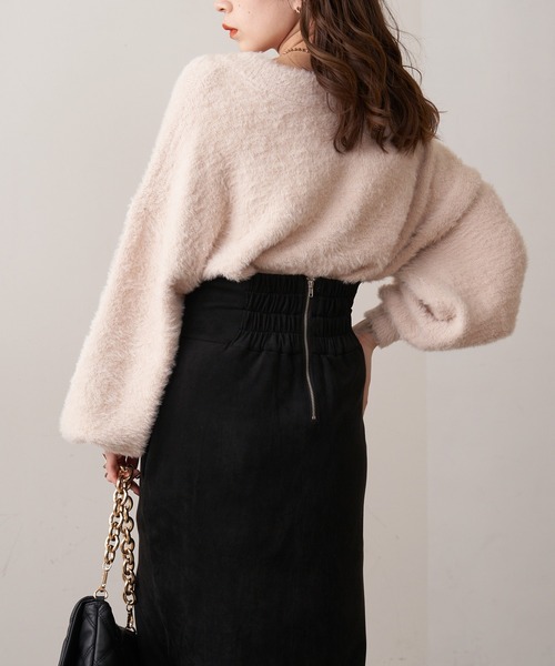 Chico(チコ)の「短丈シャギーカーディガン(カーディガン/ボレロ・レディース・ベージュ/アイボリー・FREE)」の8枚目の写真