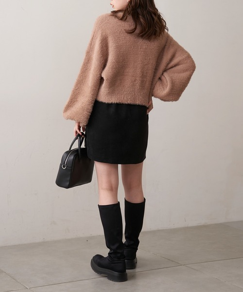 Chico(チコ)の「短丈シャギーカーディガン(カーディガン/ボレロ・レディース・ベージュ/アイボリー・FREE)」の11枚目の写真