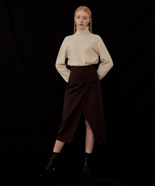 deBURN（デバーン）の「【deBURN 】ワッフルタートルネックニット / waffle turtle neck_KN（ニット/セーター・レディース・ライトベージュ/カーキ/ブラウン/アイボリー/ライトグレー/ブラック・FREE）」の15枚目の写真