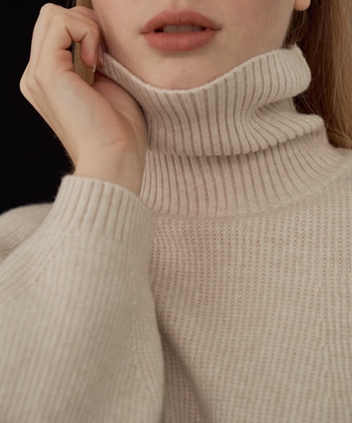 deBURN（デバーン）の「【deBURN 】ワッフルタートルネックニット / waffle turtle neck_KN（ニット/セーター・レディース・ライトベージュ/カーキ/ブラウン/アイボリー/ライトグレー/ブラック・FREE）」の21枚目の写真