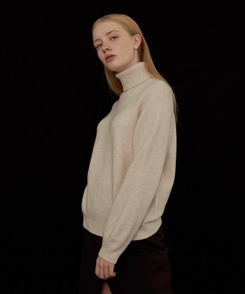 deBURN（デバーン）の「【deBURN 】ワッフルタートルネックニット / waffle turtle neck_KN（ニット/セーター・レディース・ライトベージュ/カーキ/ブラウン/アイボリー/ライトグレー/ブラック・FREE）」の9枚目の写真