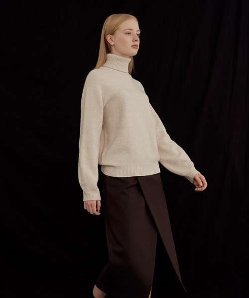 deBURN（デバーン）の「【deBURN 】ワッフルタートルネックニット / waffle turtle neck_KN（ニット/セーター・レディース・ライトベージュ/カーキ/ブラウン/アイボリー/ライトグレー/ブラック・FREE）」の11枚目の写真