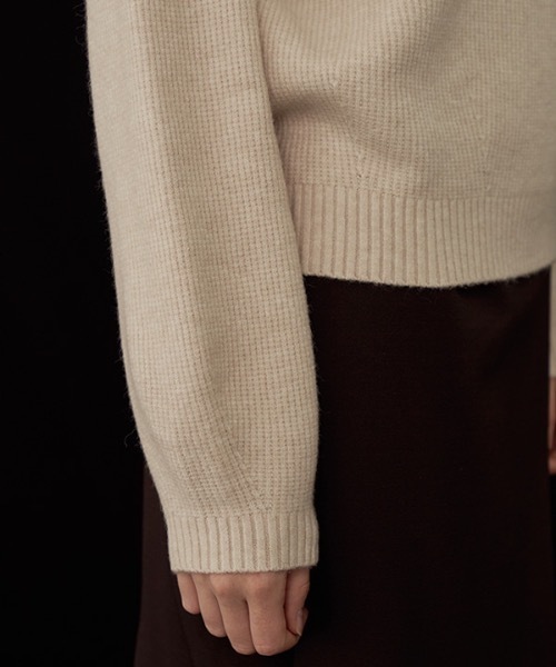 deBURN（デバーン）の「【deBURN 】ワッフルタートルネックニット / waffle turtle neck_KN（ニット/セーター・レディース・ライトベージュ/カーキ/ブラウン/アイボリー/ライトグレー/ブラック・FREE）」の22枚目の写真