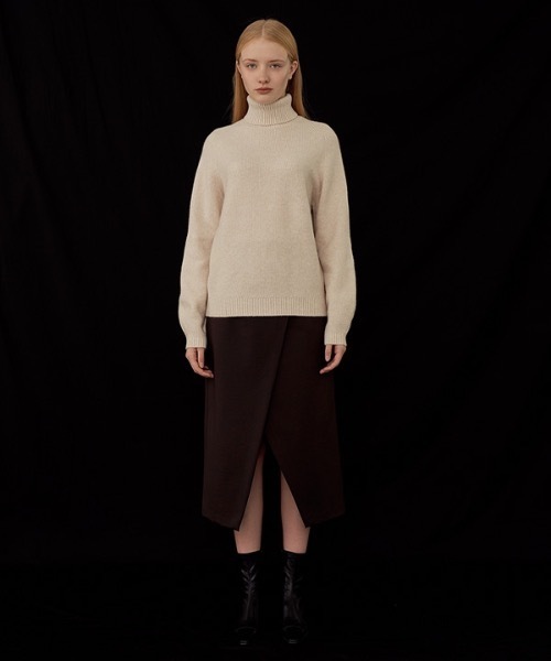 deBURN（デバーン）の「【deBURN 】ワッフルタートルネックニット / waffle turtle neck_KN（ニット/セーター・レディース・ライトベージュ/カーキ/ブラウン/アイボリー/ライトグレー/ブラック・FREE）」の16枚目の写真