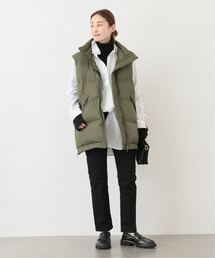 MY WHITE/マイホワイト】ダウン ベスト(カーキ)を使った人気