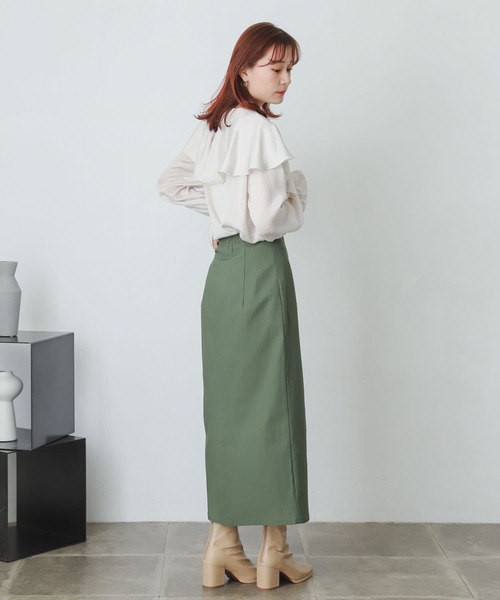 SENSE OF PLACE by URBAN RESEARCH（センスオブプレイスバイアーバンリサーチ）の「フリルカラーブラウス（シャツ/ブラウス・レディース・チャコールグレー/アイボリー/キャメル・ONE）」の21枚目の写真