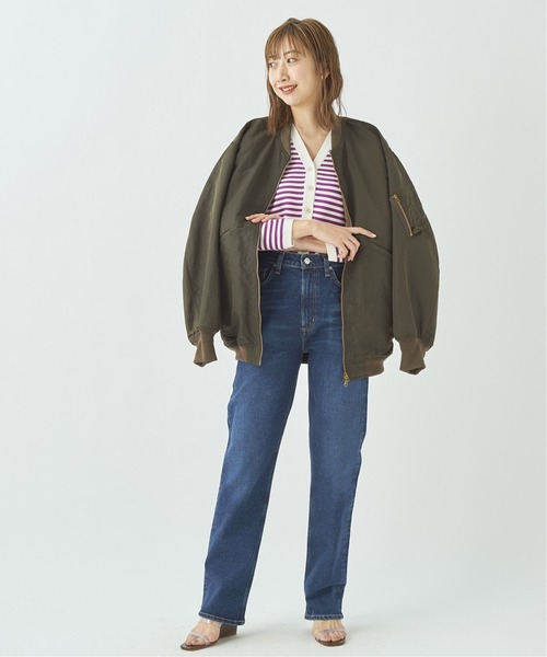 plage（プラージュ）の「MINIボーダーVカーディガン◆（カーディガン/ボレロ・レディース・パープル/ネイビー・FREE）」の20枚目の写真