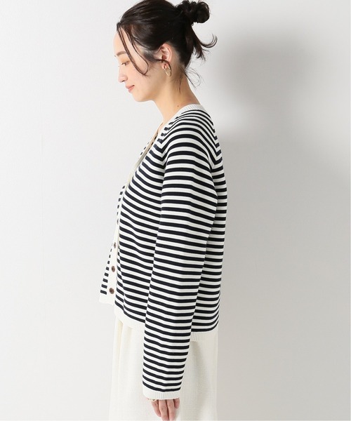 plage（プラージュ）の「MINIボーダーVカーディガン◆（カーディガン/ボレロ・レディース・パープル/ネイビー・FREE）」の11枚目の写真