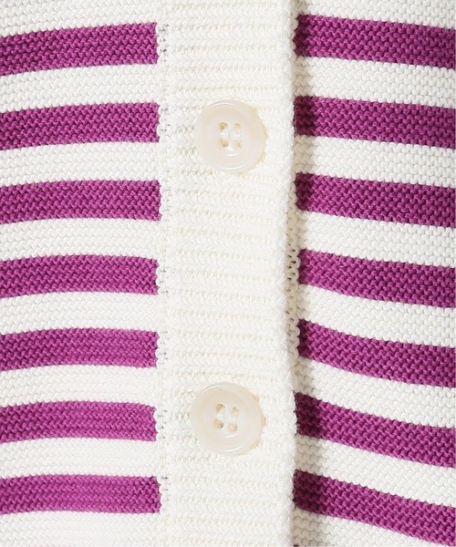 plage（プラージュ）の「MINIボーダーVカーディガン◆（カーディガン/ボレロ・レディース・パープル/ネイビー・FREE）」の12枚目の写真