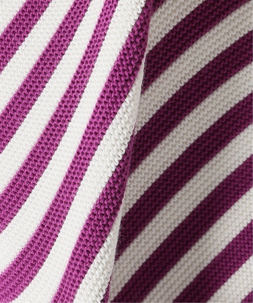 plage（プラージュ）の「MINIボーダーVカーディガン◆（カーディガン/ボレロ・レディース・パープル/ネイビー・FREE）」の9枚目の写真