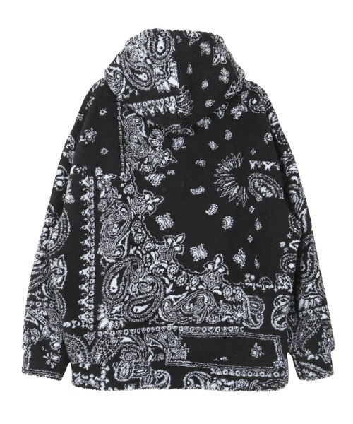 jiggys shop（ジギーズショップ）の「TYGHUS(タイガス) バンダナ柄ボアハーフZIPパーカー（パーカー・メンズ・ホワイト/ブラック・FREE）」の12枚目の写真