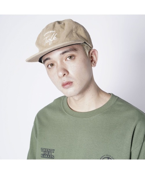 24karats（トゥウェンティーフォーカラッツ）の「TWFK Sport Corduroy Cap（キャップ・メンズ・ベージュ/グリーン/ブラック・FREE）」の12枚目の写真