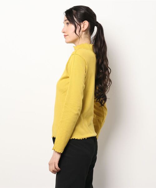 RETRO GIRL（レトロガール）の「メロウテレコハイネックTee（Tシャツ/カットソー・レディース・グリーン/オフホワイト/イエロー/ブラック・FREE）」の6枚目の写真