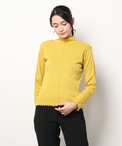 RETRO GIRL（レトロガール）の「メロウテレコハイネックTee（Tシャツ/カットソー・レディース・グリーン/オフホワイト/イエロー/ブラック・FREE）」の7枚目の写真