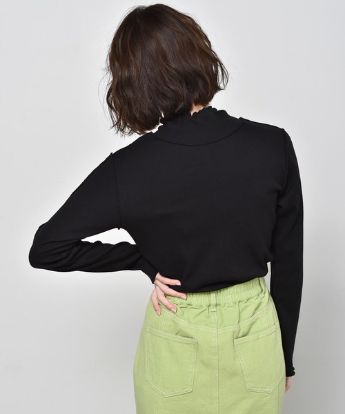 RETRO GIRL（レトロガール）の「メロウテレコハイネックTee（Tシャツ/カットソー・レディース・グリーン/オフホワイト/イエロー/ブラック・FREE）」の22枚目の写真