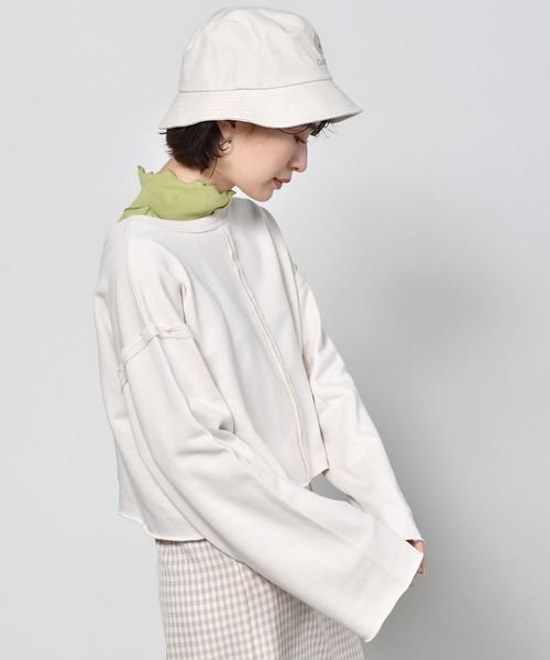 RETRO GIRL（レトロガール）の「メロウテレコハイネックTee（Tシャツ/カットソー・レディース・グリーン/オフホワイト/イエロー/ブラック・FREE）」の18枚目の写真