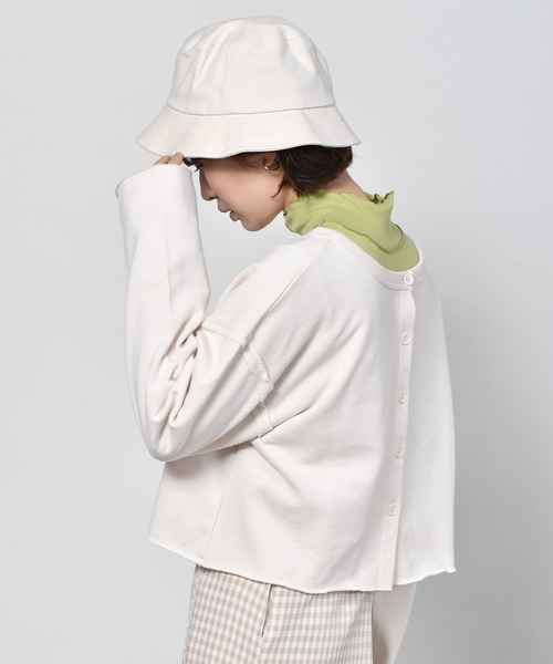 RETRO GIRL（レトロガール）の「メロウテレコハイネックTee（Tシャツ/カットソー・レディース・グリーン/オフホワイト/イエロー/ブラック・FREE）」の17枚目の写真