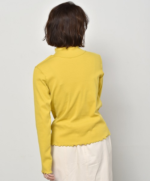 RETRO GIRL（レトロガール）の「メロウテレコハイネックTee（Tシャツ/カットソー・レディース・グリーン/オフホワイト/イエロー/ブラック・FREE）」の12枚目の写真