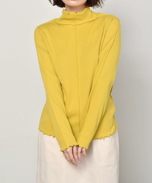 RETRO GIRL（レトロガール）の「メロウテレコハイネックTee（Tシャツ/カットソー・レディース・グリーン/オフホワイト/イエロー/ブラック・FREE）」の11枚目の写真