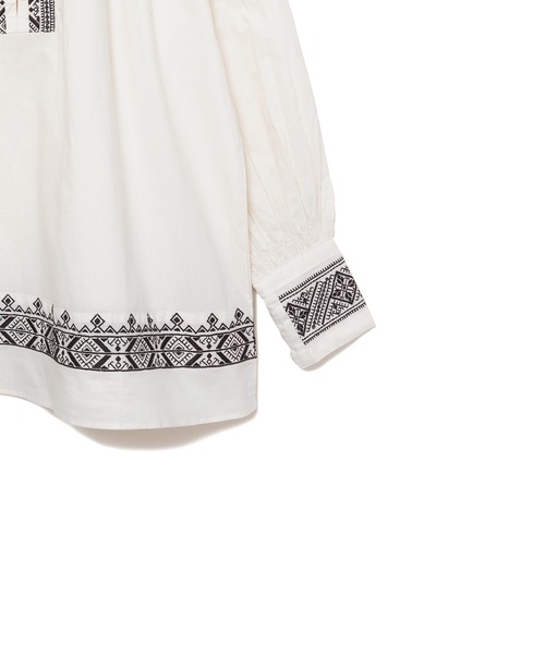 CLANE エンブロイダリーシャツ CLANE クラネ CLASSIC EMBROIDERY SHIRT クラシックエンブロイ